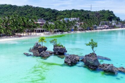 Boracay Island boasts white sand beaches, clear waters, and stunning views