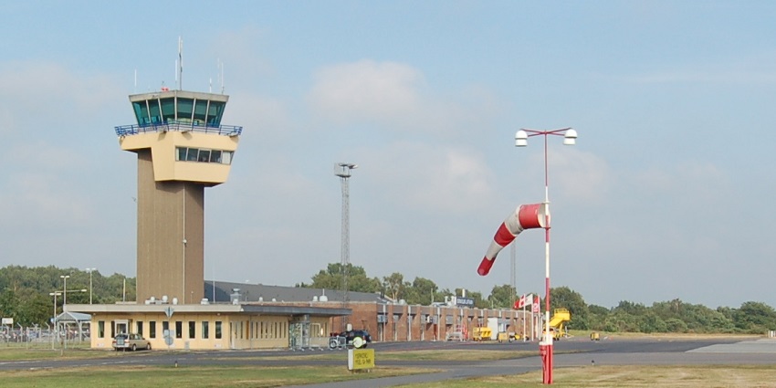 An image of the Bornholm airport, one of the most famous airports in Denmark.