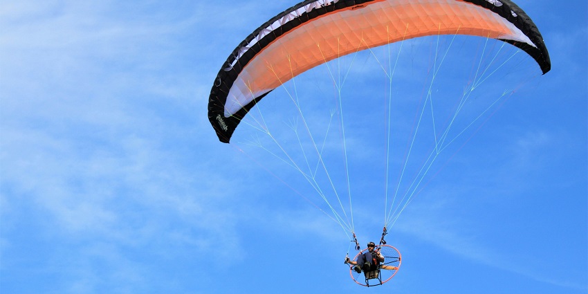 Freefall over Brackley’s countryside, with open fields, and vast green landscapes beneath you.