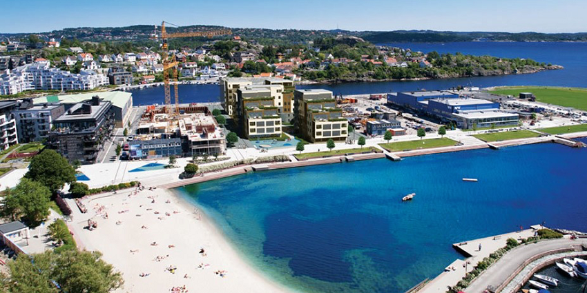 An image of Bystranda Beach, a must-see beach among the stunning beaches in Norway.