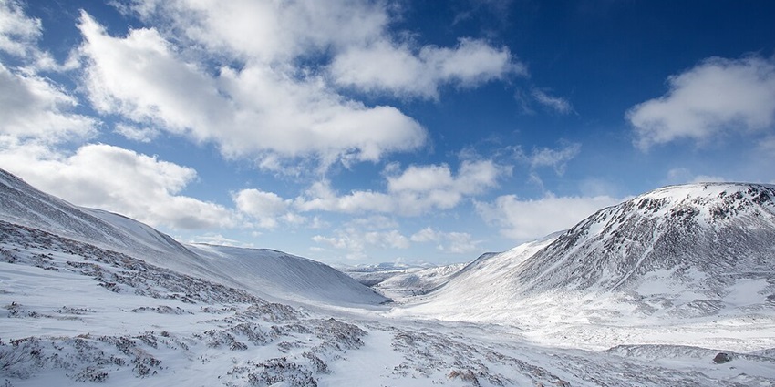 Home to the Highland Wildlife Park, this park is known for its stunning visuals in snow.