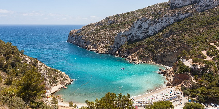Cala Granadella has one of the most breathtaking views.