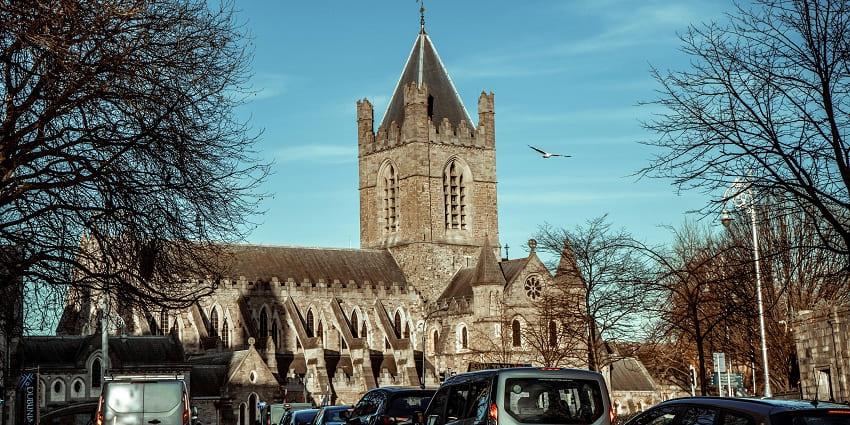 An Image of the Christ Church Cathedral in Dublin, a romantic place to celebrate Valentine’s Day in Dublin.