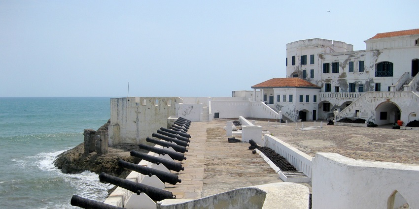 Numerous Canons lined the walls of Cape Coast Castle in Ghana’s Central Region