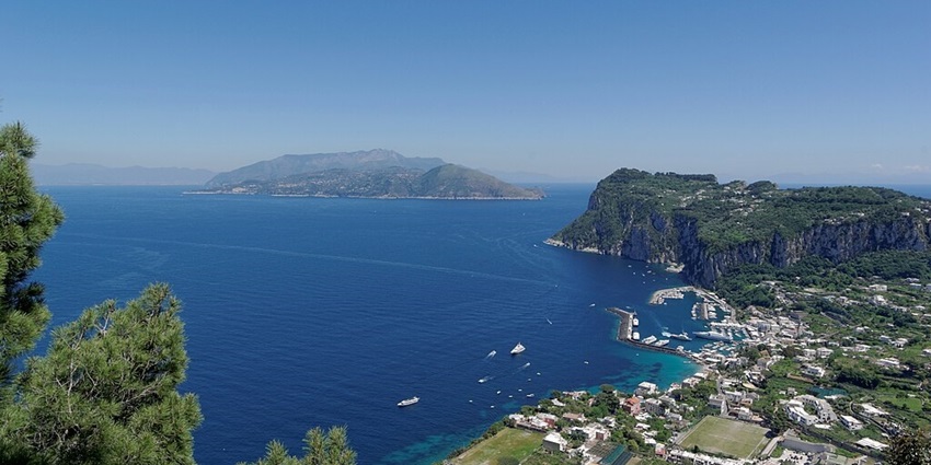 Tranquil view of Capri, a majestic Italian Island.