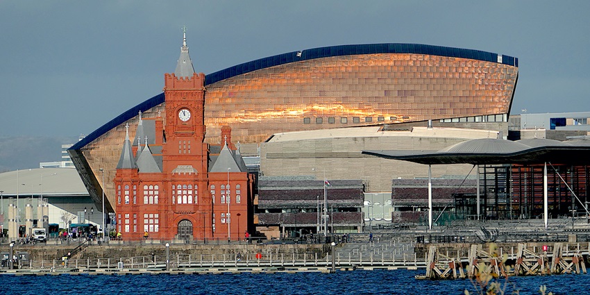Stunning waterfront with restaurants, attractions, and cultural sites, among the best places to visit in Wales in May