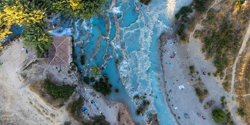 Cascate del Mulino is one of Tuscany hot springs featuring breathtaking thermal pools.