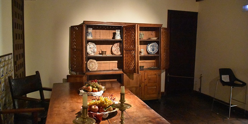 Interiors of the Cervantes Birthplace Museum where Miguel de Cervantes was born.