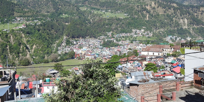 An aerial view of gleaming Chamba Chowgan during Minjar Mela in Himachal