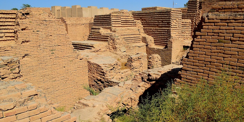 Ruins of the ancient city of Babylon, Iraq, reign of Nebuchadnezzar II, 6th century BC