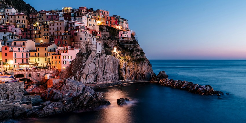 A glimpse of Riomaggiore in Cinque Terre - one of the popular places to visit in Italy.