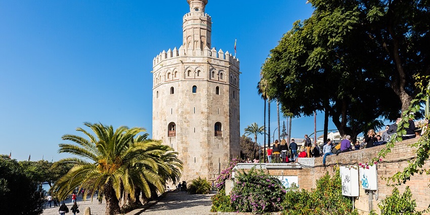 Climbing the top of Torre del Oro Tower is an adventurous thing to do in Seville.