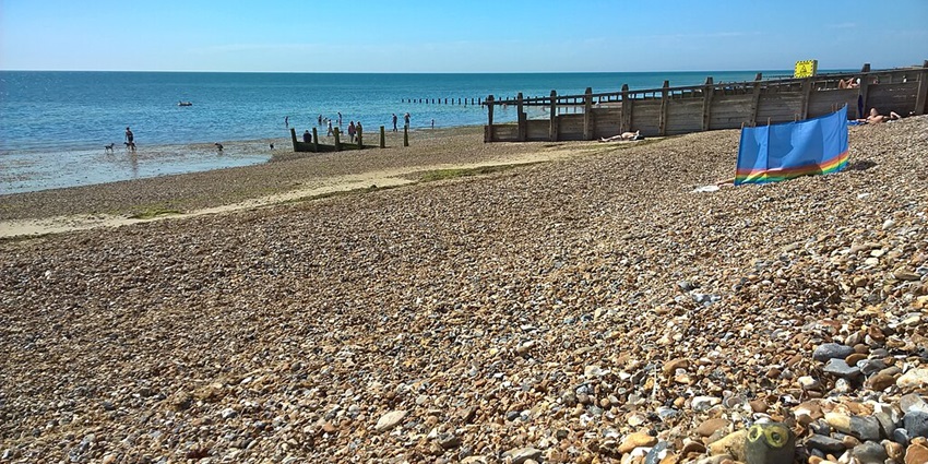 Quiet, pebbly shoreline great for peaceful coastal strolls, among the best beaches near London.