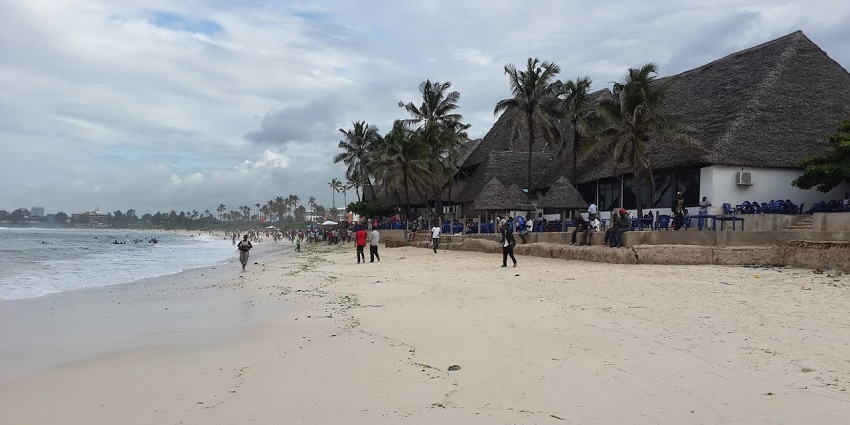 Visitors enjoying their time at Coco Plum Beach, one of the most popular Bahamas beaches