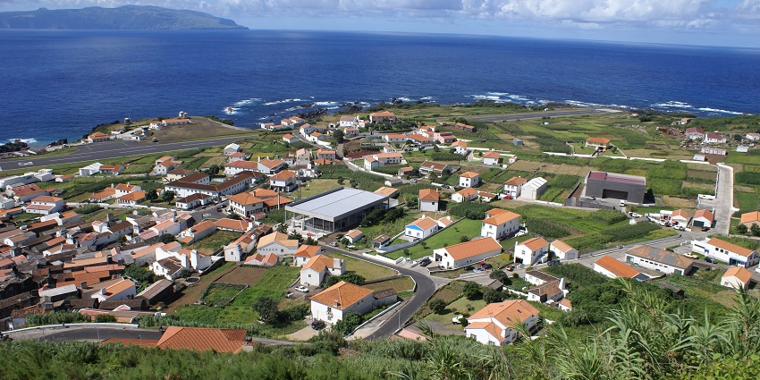 Tranquil view of the Corvo, smallest islands of Azores
