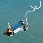 An exciting adventure of a couple bungee jumping in India