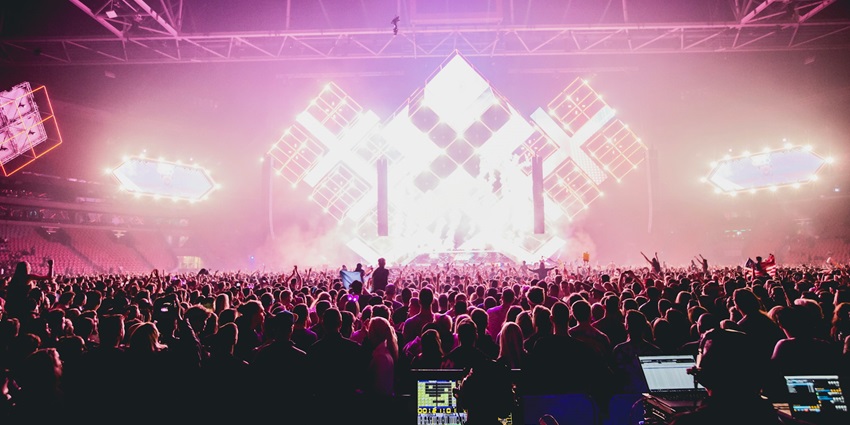 A vibrant stage at the Cruilla Festival: Barcelona Music Festival organised at Parc del Fòrum.
