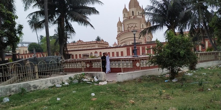 A view of Dakshineswar Kali Temple, North 24 Parganas.