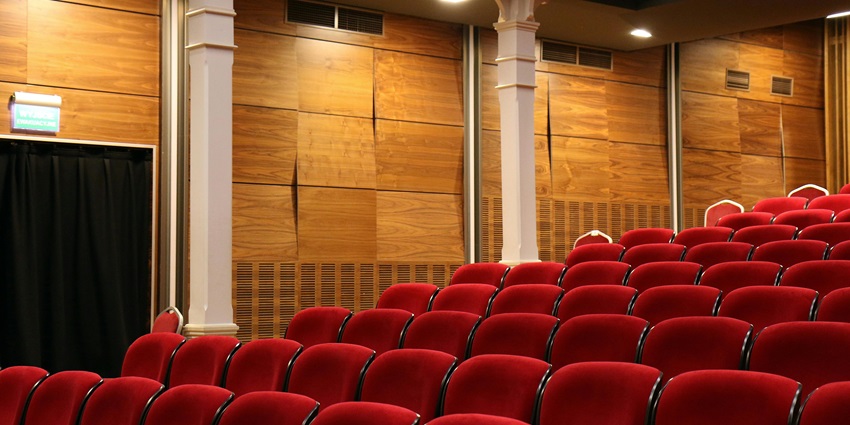 An inside view of the iconic Deepam Cinema, an entertainment hotspot of the region. 