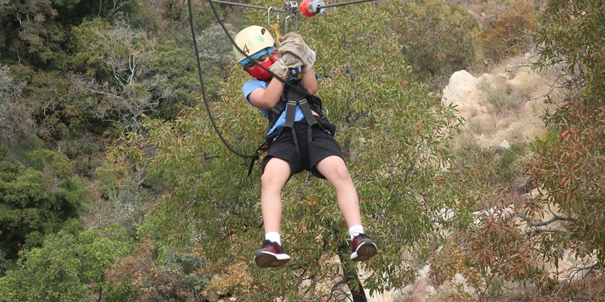 An image resembling the Della Park with zip lining activities for tourists.