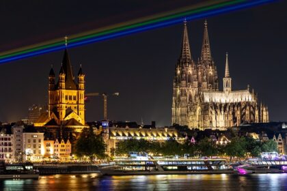 An image showing an aerial view of Cologne, highlighting key things to do in Cologne.