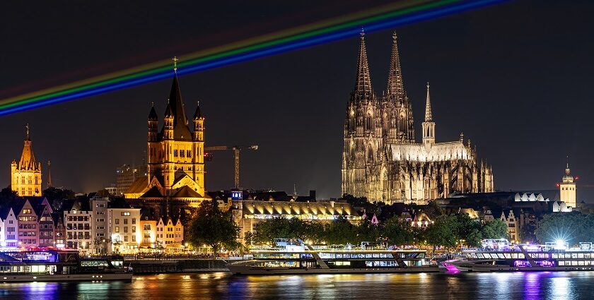 An image showing an aerial view of Cologne, highlighting key things to do in Cologne.