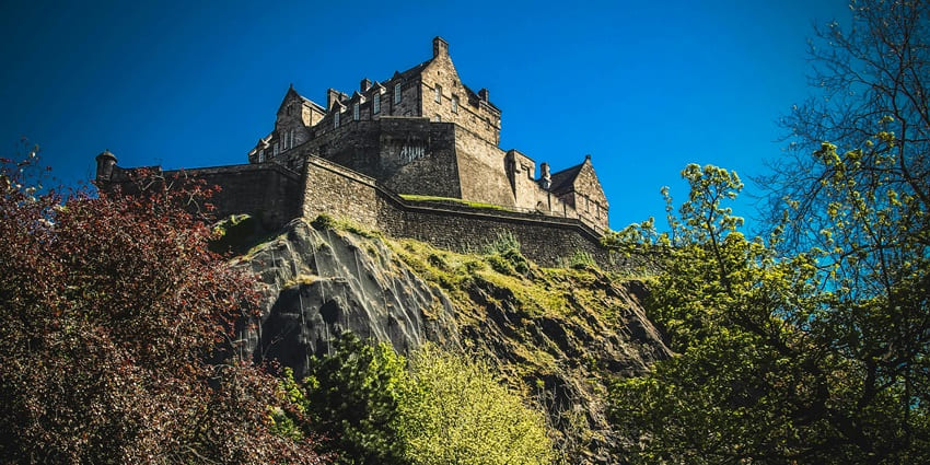 Majestic fortress atop Castle Rock, among the top places to visit in Edinburgh.