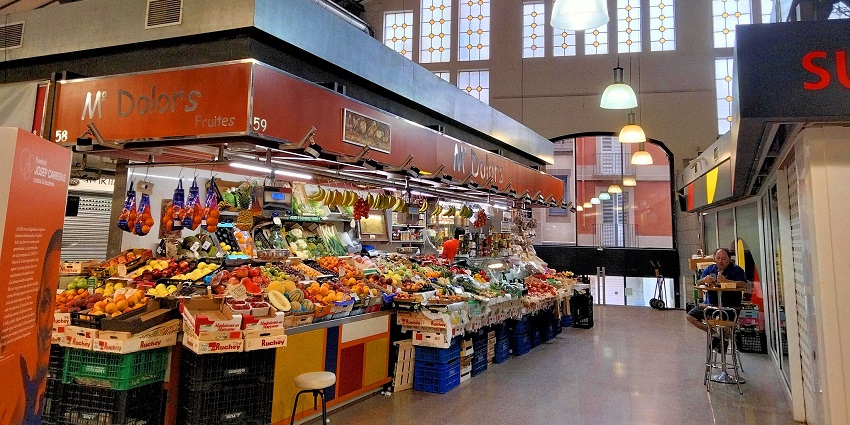 A vibrant market in Europe and all of Barcelona, Spain