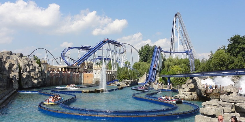 An image of the thrilling rides and attractions at Europa-Park, a famous place in Germany.