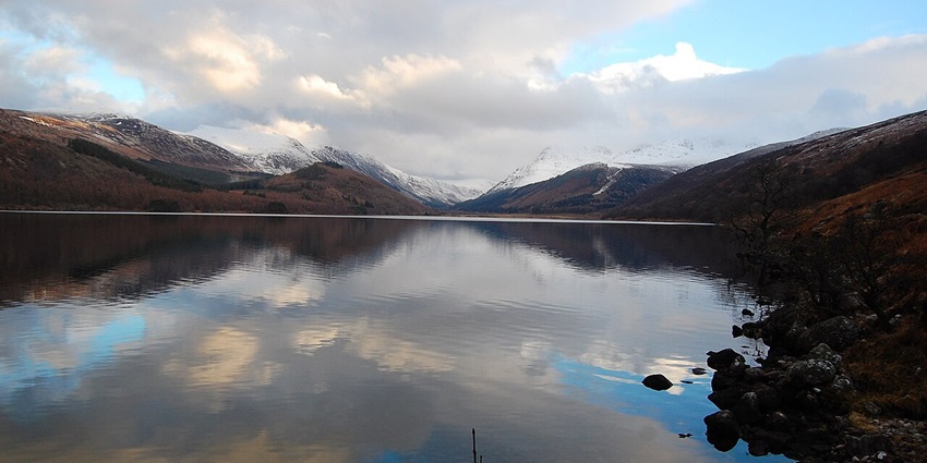 A remote and unspoiled lake with scenic hiking trails.