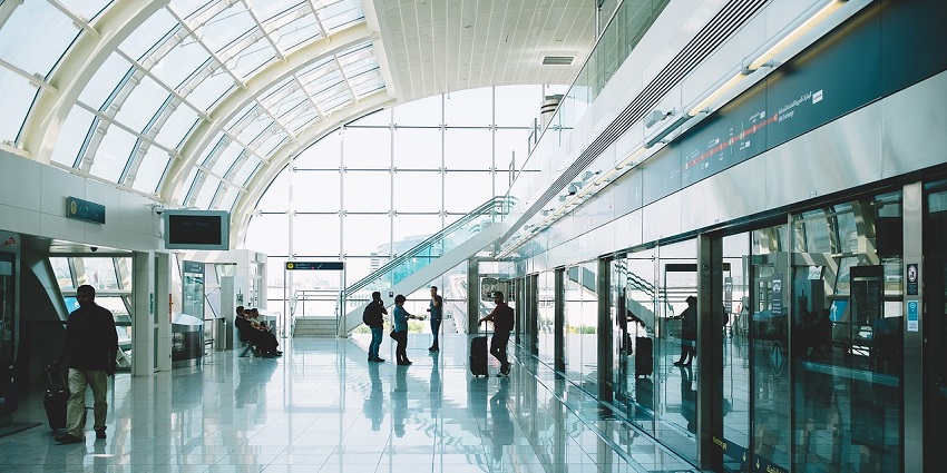 An image of one of the airports in Denmark which is similar to the Esbjerg airport.