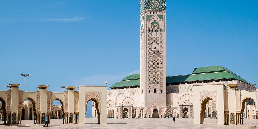 An image of a mosque resembling Espoo Islamic Centre, an important temple in Finland.