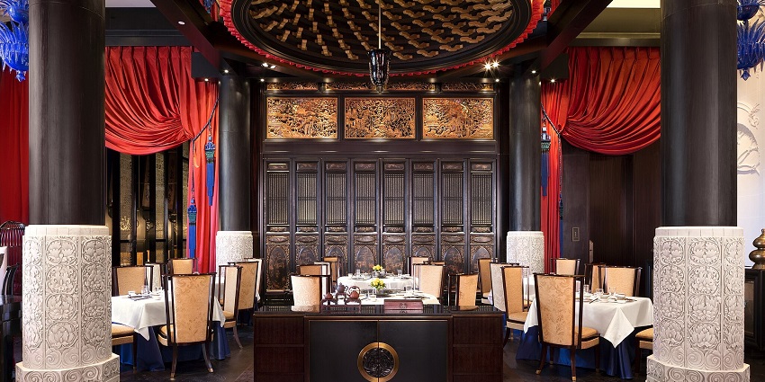 Scenic image from the inside of the beautiful restaurant