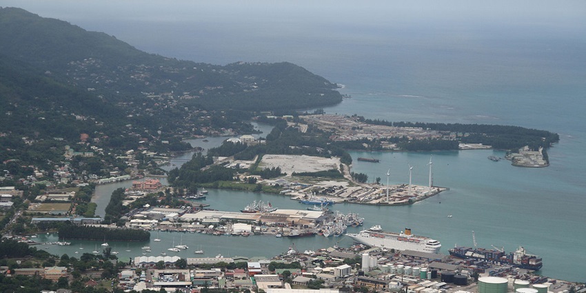 Aerial view of Victoria, the capital city known for its local eateries, lively markets and shops.