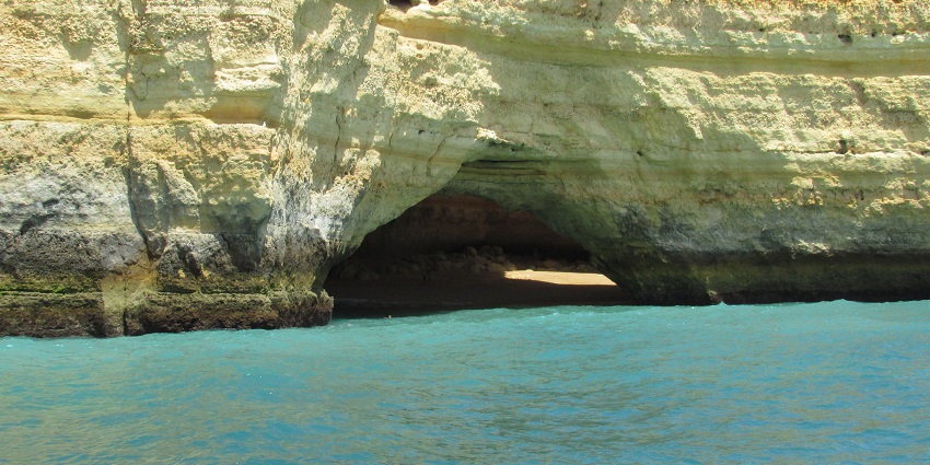 An image of The Benagil Caves, exploring them is the one top thing to do in Portugal.
