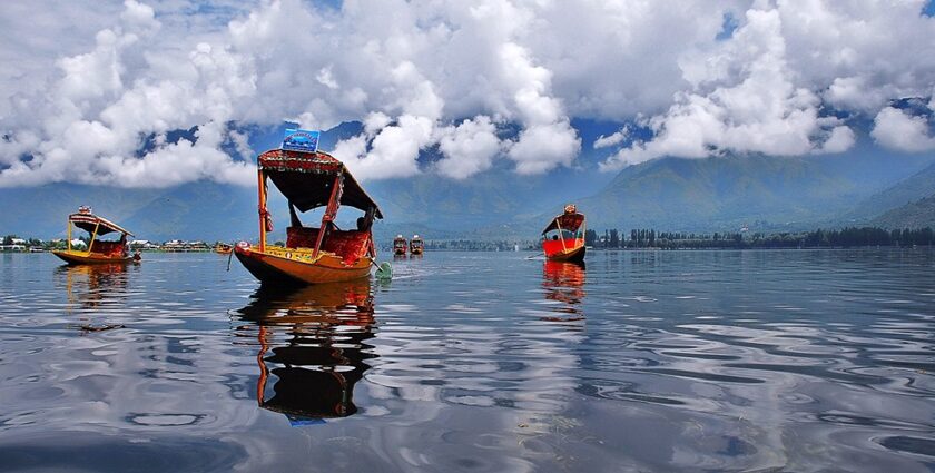 A simple view of Dal Lake and the city of Srinagar from Shankaracharya Hill.