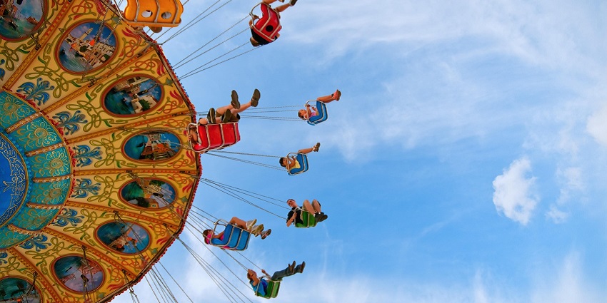 An image showing children enjoying a ride similar to a ride at Fort Fun Adventure Park