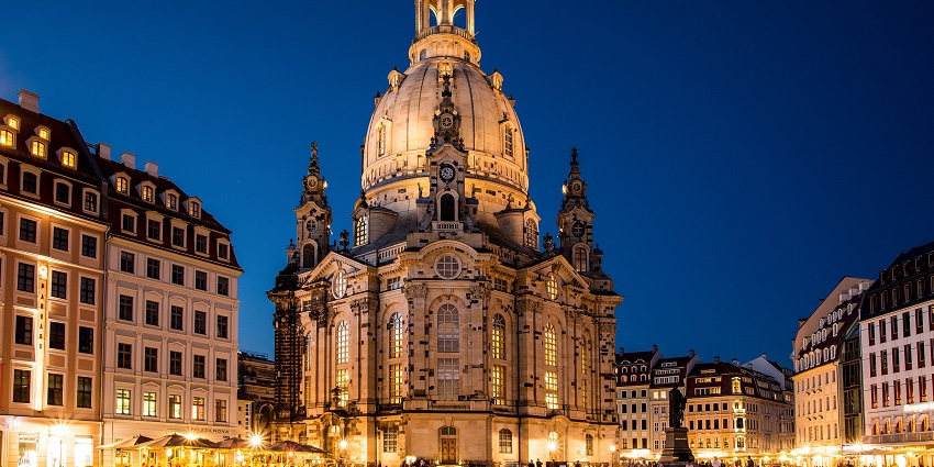 Frauenkirche Dresden, one of the best places near Saxon Switzerland National Park.