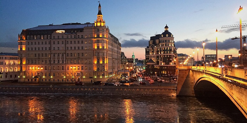 Indulge in a luxurious multi-course dinner at Baltschug Kempinski Hotel