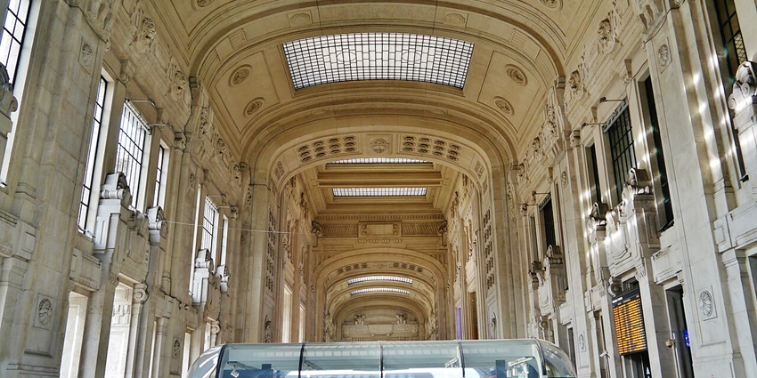 Galleria Vittorio Emanuele II - a stunning view of the shopping stores on the street.