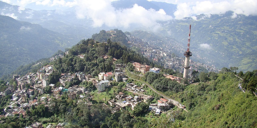 An image of Gangtok, Sikkim, one of the best places to visit in July in India for honeymoon
