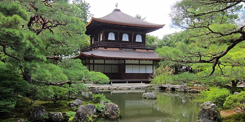 The Silver Pavilion (Ginkaku-ji) with its iconic sand garden and peaceful atmosphere.