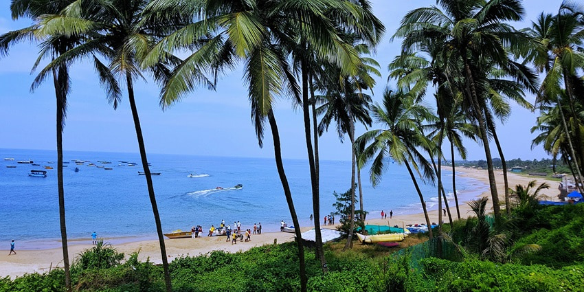 An image of Baga Beach in Goa, one of the tourist attractions in India, perfect for solo travellers