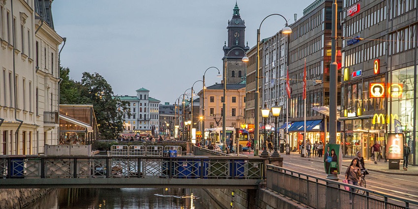 An image showing Gothenburg's scenic canals, showcasing popular Sweden tourist places
