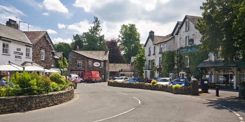 Picturesque village of Grasmere famous for Wordsworth’s home and Grasmere Gingerbread.