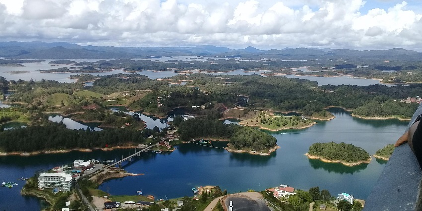 Spend Valentine’s Day in Colombia climbing El Penol and wandering colorful Guatape streets.