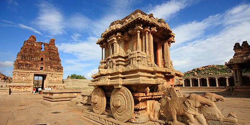 An image of Hampi tourist attraction, one of the places to see in February in South India
