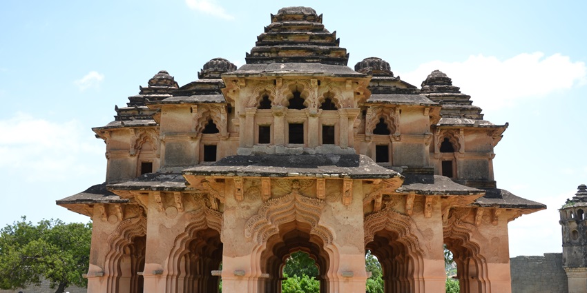An image of the Hampi group of monuments, one of India's popular places to visit