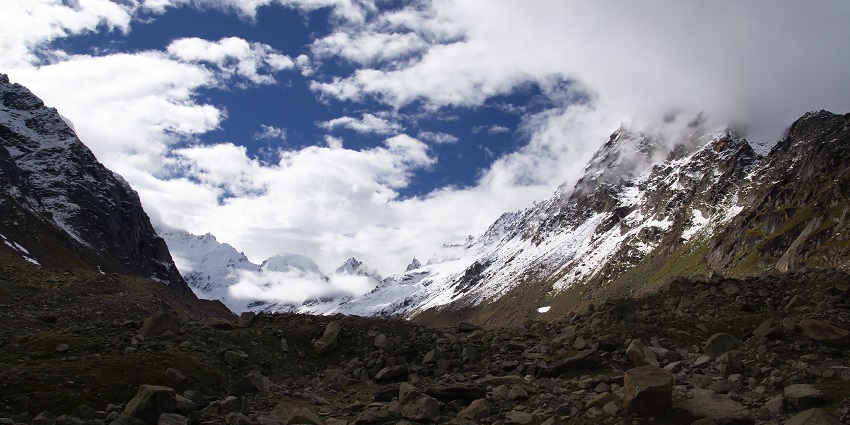 Hampta Pass Trek, one of the trekking places in India, connects valleys and icy terrain