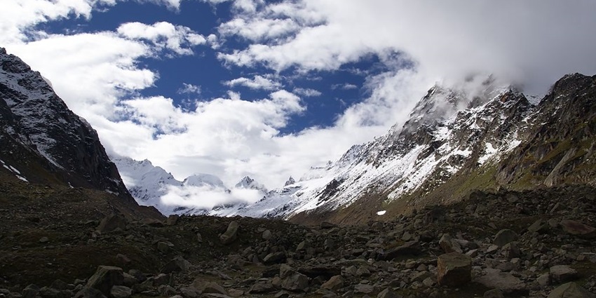 An image showing Hampta Pass, a well-known trail for trekking in North India.